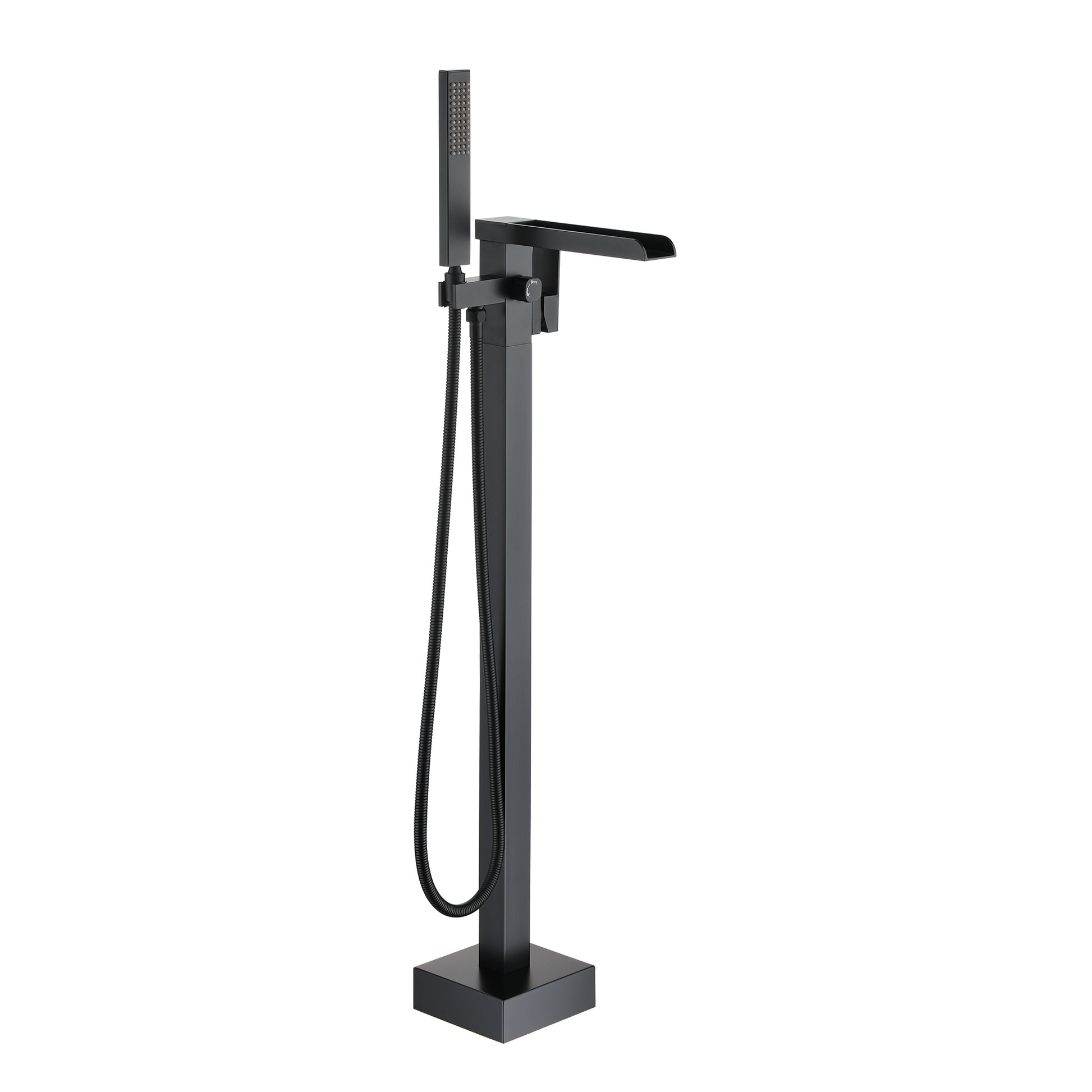 Freestanding Waterfall Bathtub Faucet with Handheld Shower