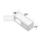 Dove Grey RTA 33"W x 12"D x 12"H Short Wall Cabinet with 2 Doors
