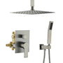 10-inch/12inch Rainfall Shower System With Hand Shower & Pressure-Balanced Valve