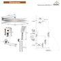 CASAINC Shower System with Rain Shower and Handheld and Tub Faucet Shower Set 