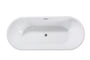 59 in. Acrylic Freestanding Soaking Bathtub with Toe-Tap Drain in Glossy White/Black