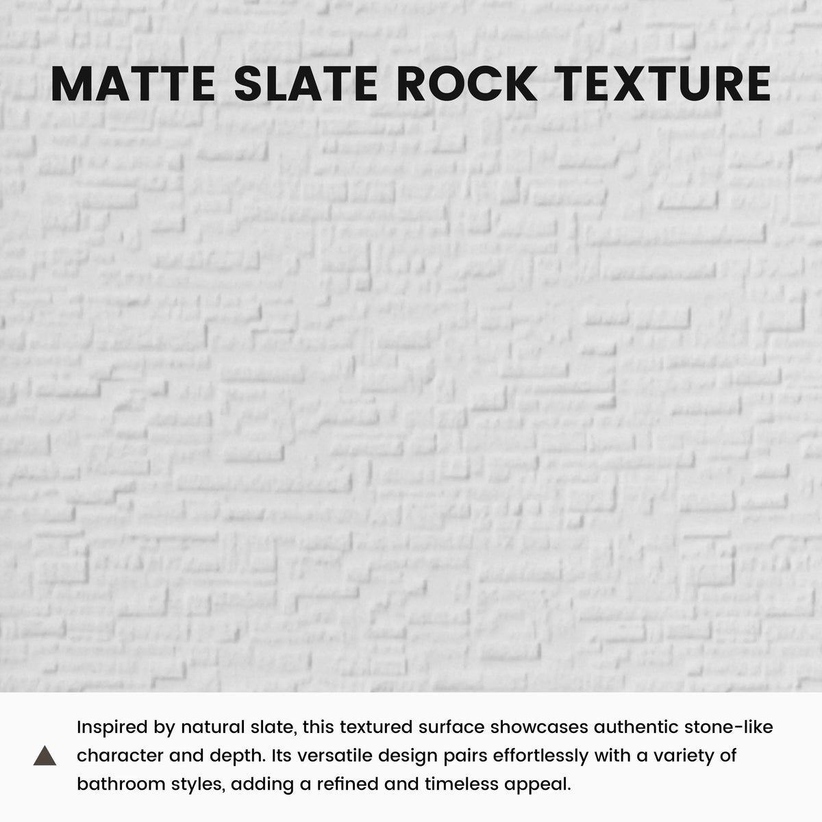 60"x36"/48"x96" Waterproof SMC Shower Wall Panel Kit with Slate Rock Texture