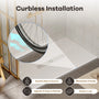 60"x36" White/Calacatta Curbless SMC Shower Base with Flamed Rock Slip-Resistant Surface, Center Drain