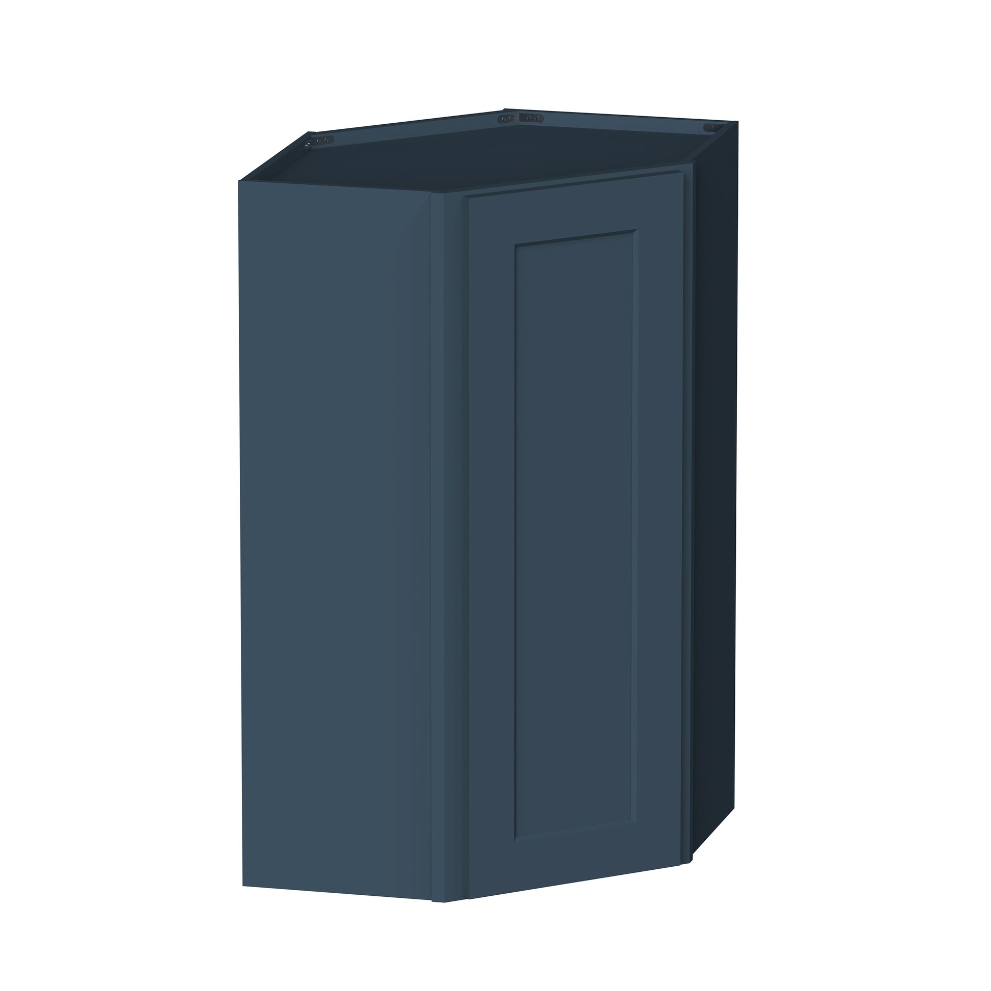 Cyber Grey RTA 24"W x 12"D x 18"/30"/36"/42"H Diagonal Corner Wall Cabinet with Shelves