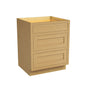 Inset Hazelnut Oak RTA 12-36"W x 34.5"H x 25"D 9-Size Base Cabinet with 3 Drawers