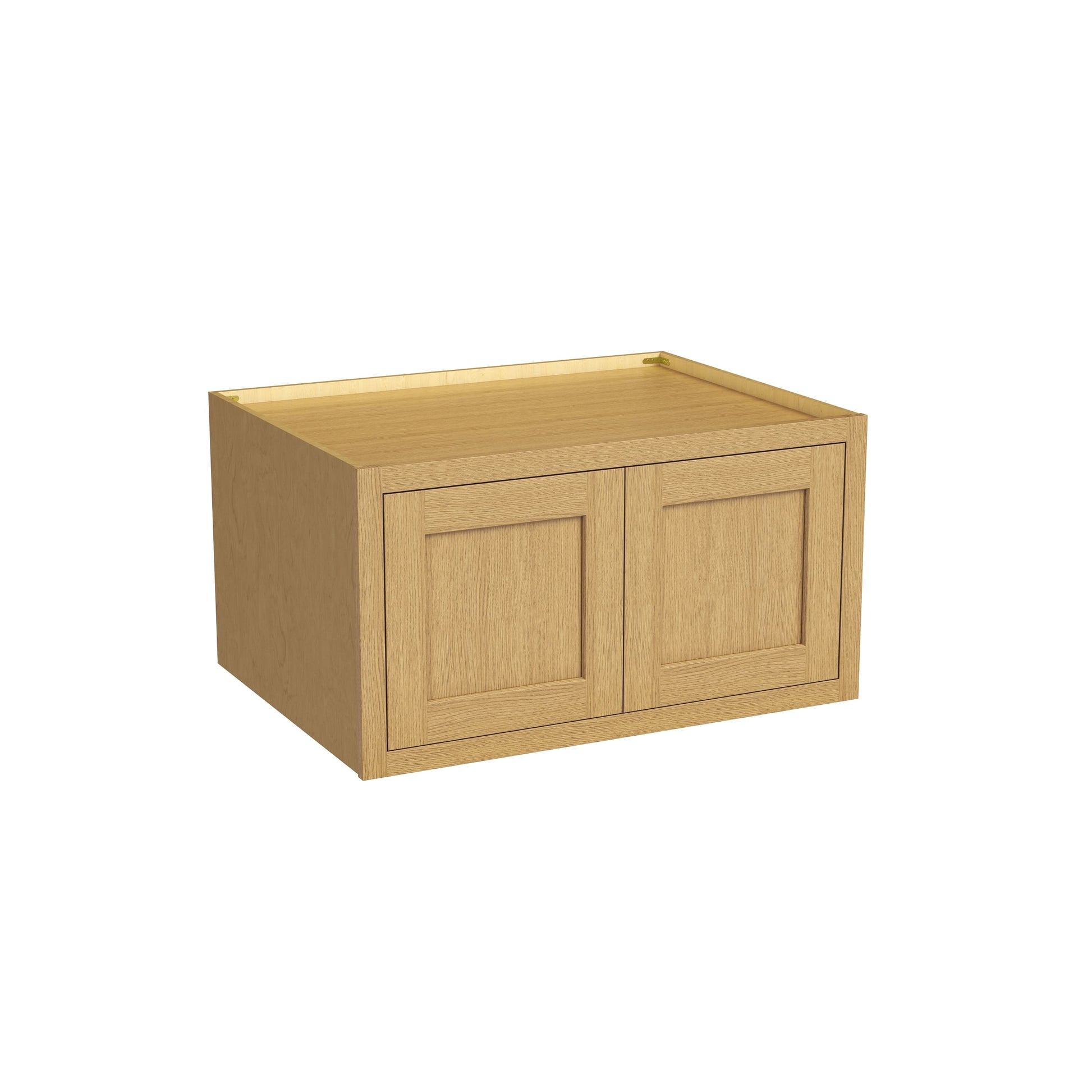 Inset Hazelnut Oak RTA 30-36"W x 12-24"H x 25"D 7-Size Double Doors Wall Cabinet
