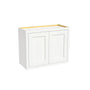Inset Origami White RTA 24-36"W x 12-24"H x 13.5"D 10-Size Double Doors Wall Cabinet