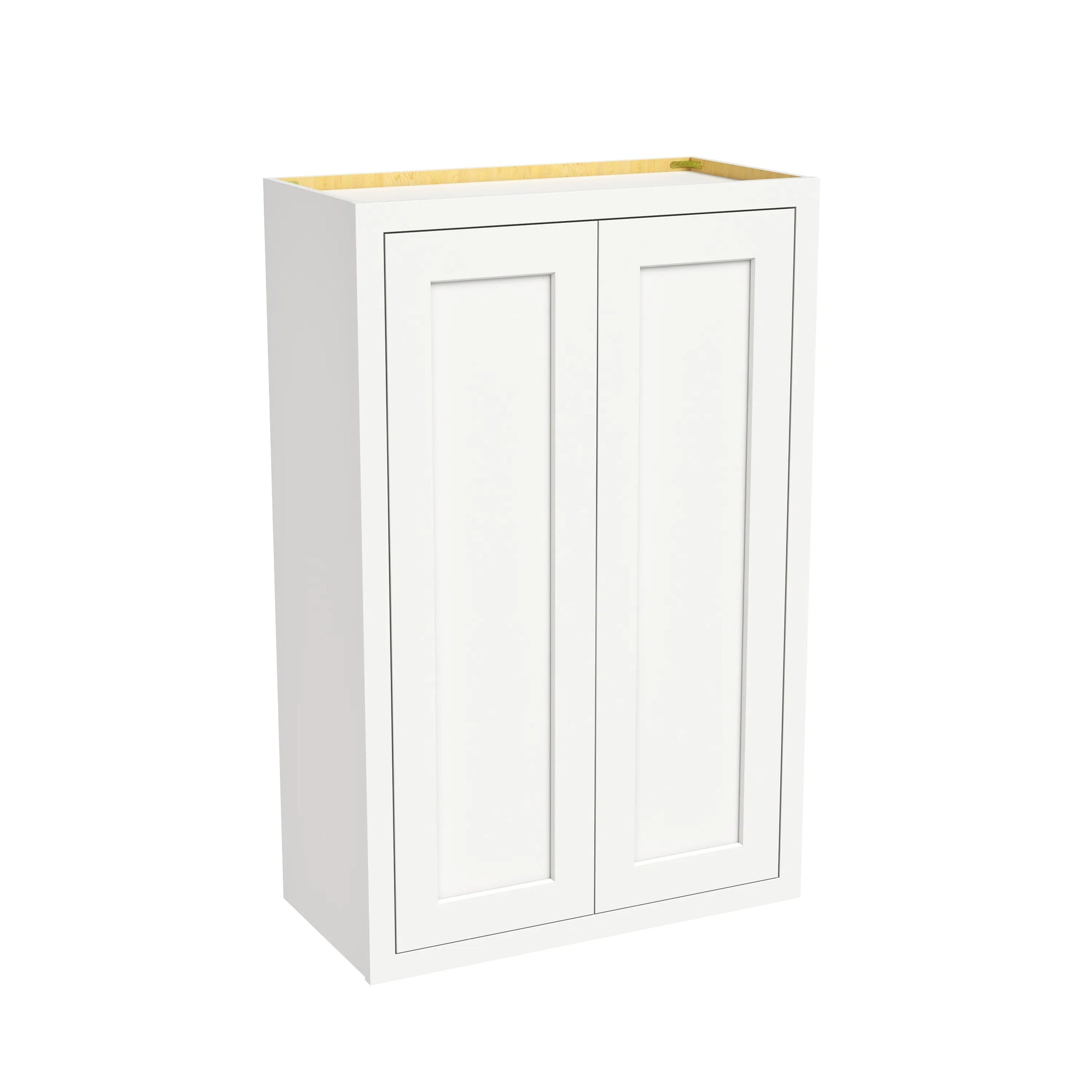 Inset Origami White RTA 24-36"W x 30-42"H x 13.5"D 15-Size Double Doors Wall Cabinet