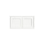 Inset Origami White RTA 30-36"W x 12-24"H x 25"D 7-Size Double Doors Wall Cabinet