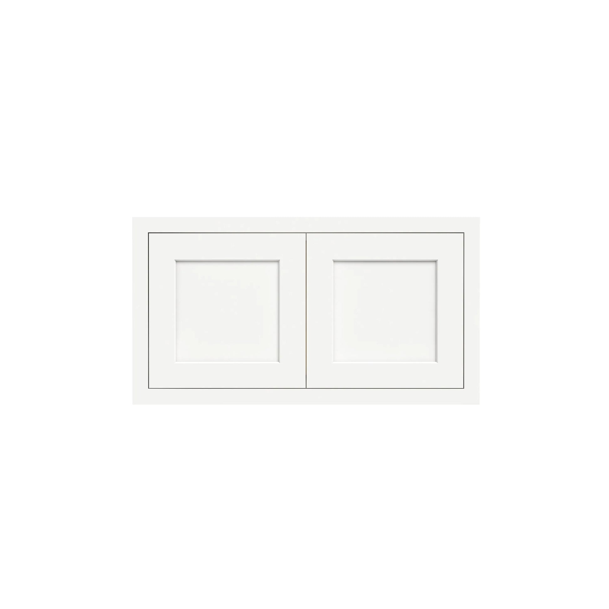 Inset Origami White RTA 30-36"W x 12-24"H x 25"D 7-Size Double Doors Wall Cabinet