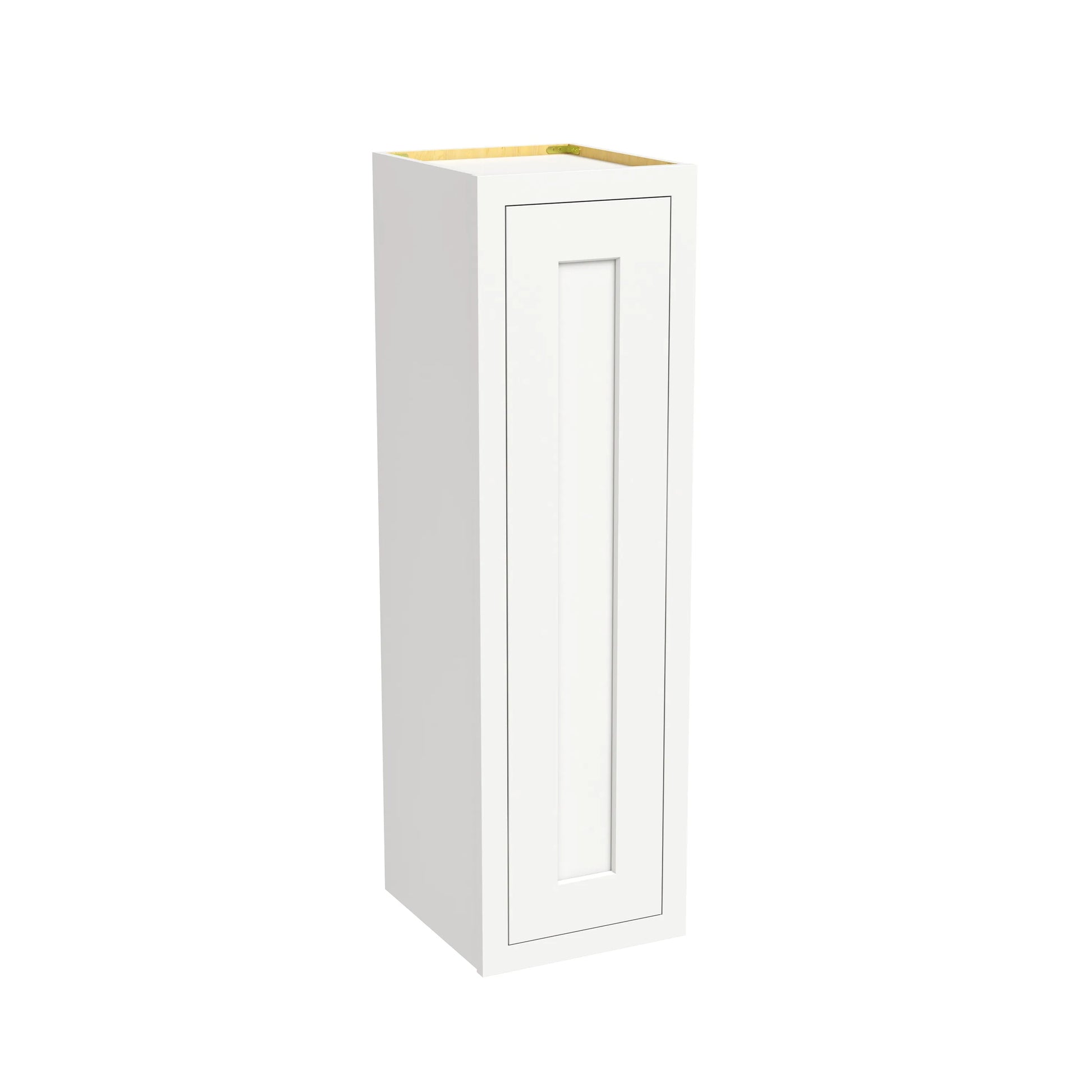 Inset Origami White RTA 9-21"W x 30-42"H x 13.5"D 15-Size Single Door Wall Cabinet