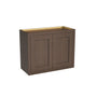 Inset Truffle Brown RTA 24-36"W x 12-24"H x 13.5"D 10-Size Double Doors Wall Cabinet