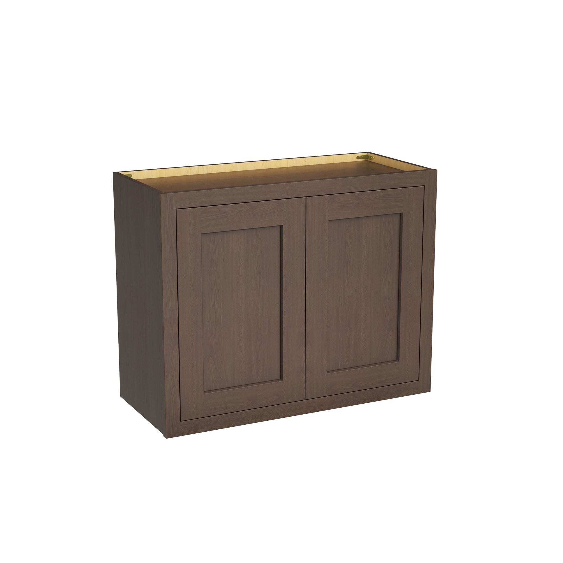 Inset Truffle Brown RTA 24-36"W x 12-24"H x 13.5"D 10-Size Double Doors Wall Cabinet