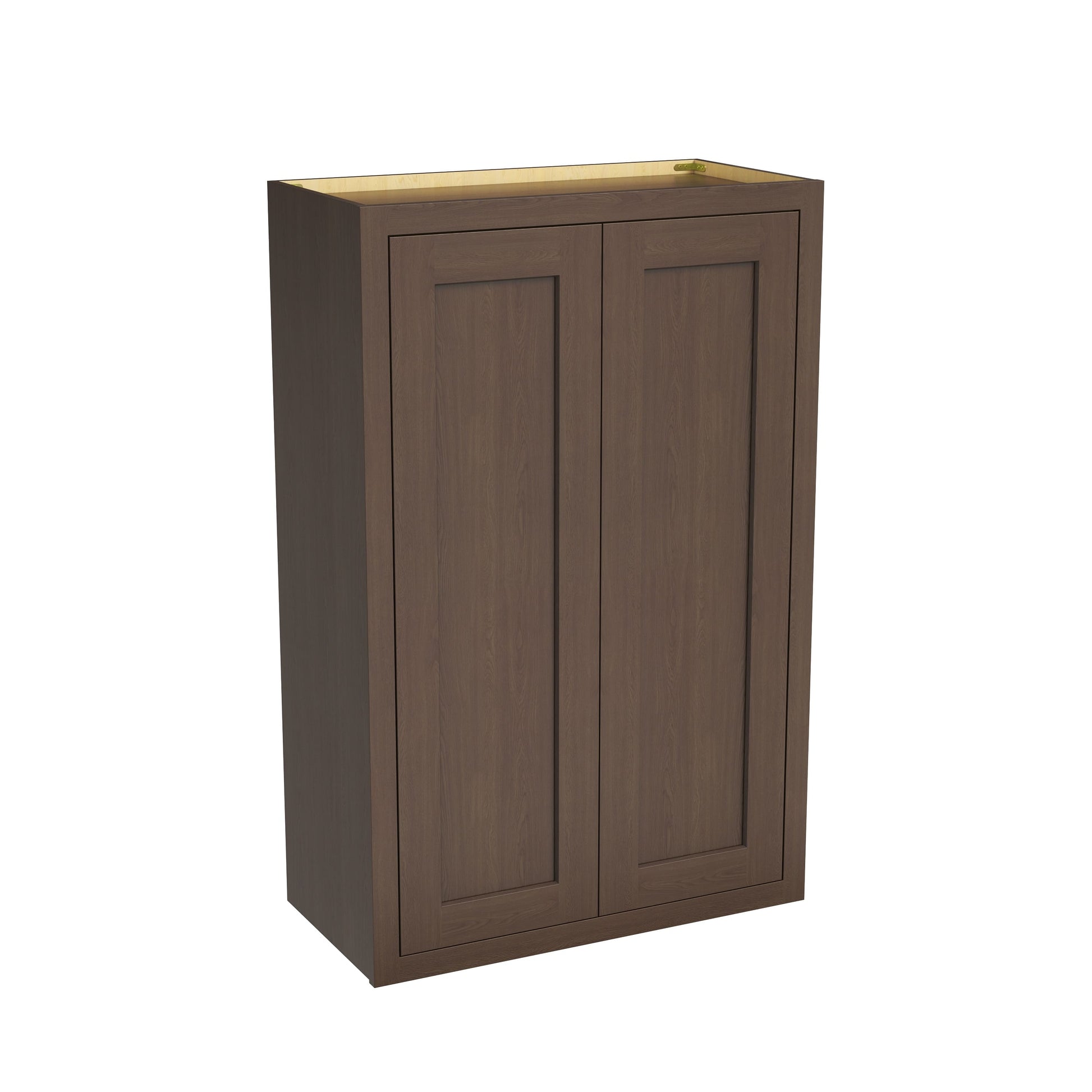 Inset Truffle Brown RTA 24-36"W x 30-42"H x 13.5"D 15-Size Double Doors Wall Cabinet