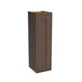 Inset Truffle Brown RTA 9-21"W x 30-42"H x 13.5"D 15-Size Single Door Wall Cabinet