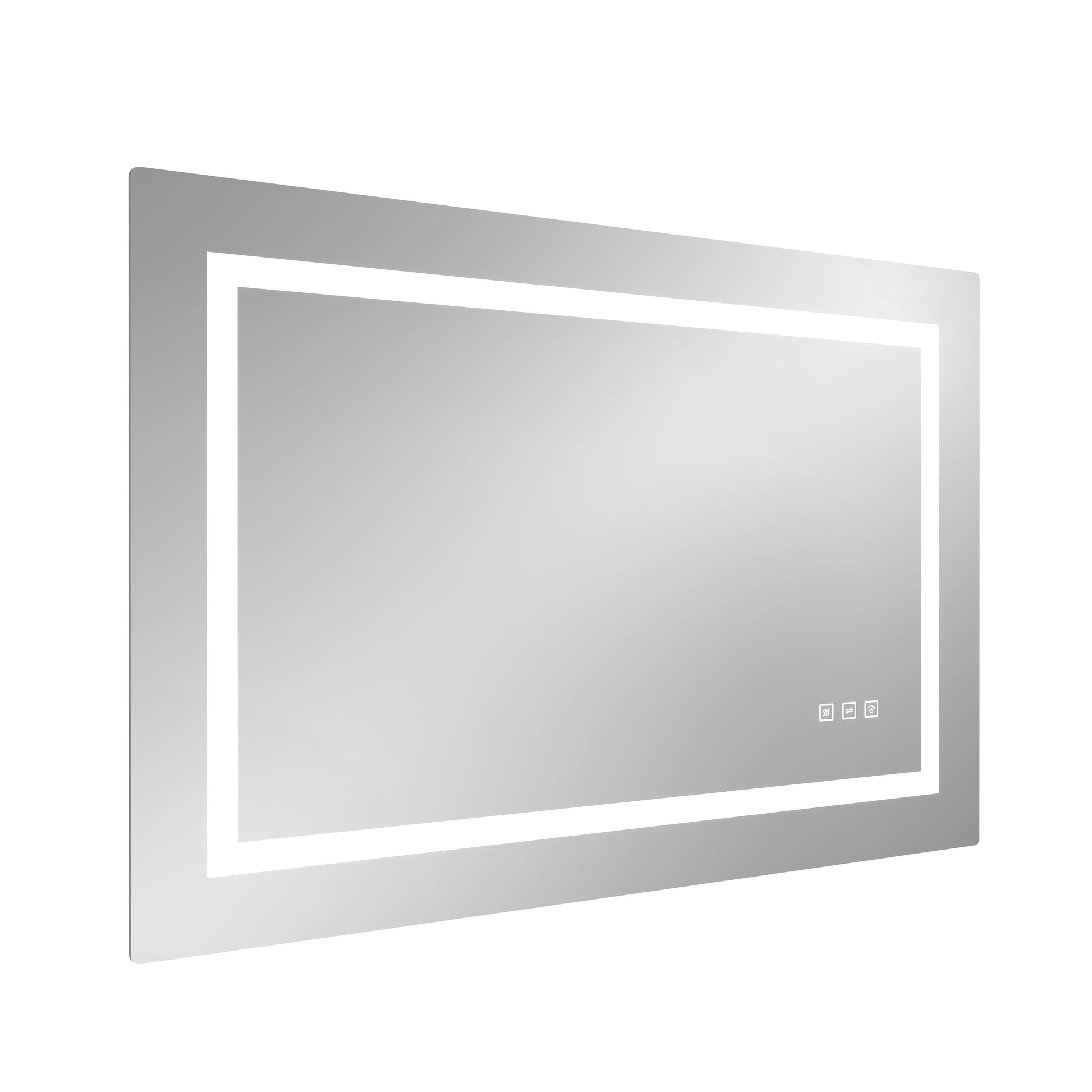 LED Front-Lighted Bathroom Mirror with Touch Dimming and Shadow Free Lighting