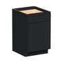 Slim Ebony Black Shaker RTA 12"/15"/18"/21"W x 34.5"H x 24"D Standard Base Cabinet with 1 Drawer and 1 Door