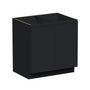 Slim Ebony Black Shaker RTA 24"-36"W x 34.5"H x 24"D 5-Size Full Height Door Base Cabinet with 2 Doors