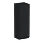 Slim Ebony Black Shaker RTA 24"/30"W x 84"/90"/96"H x 27"D 6-Size Tall Pantry Cabinet with 4 Doors and Shelves