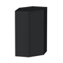 Slim Ebony Black Shaker RTA 24"W x 18"/30"/36"/42"H x 12"D Diagonal Corner Wall Cabinet