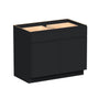 Slim Ebony Black Shaker RTA 33"/36"/39"/42"W x 34.5"H x 24"D Standard Base Cabinet with 2 Drawers and 2 Doors