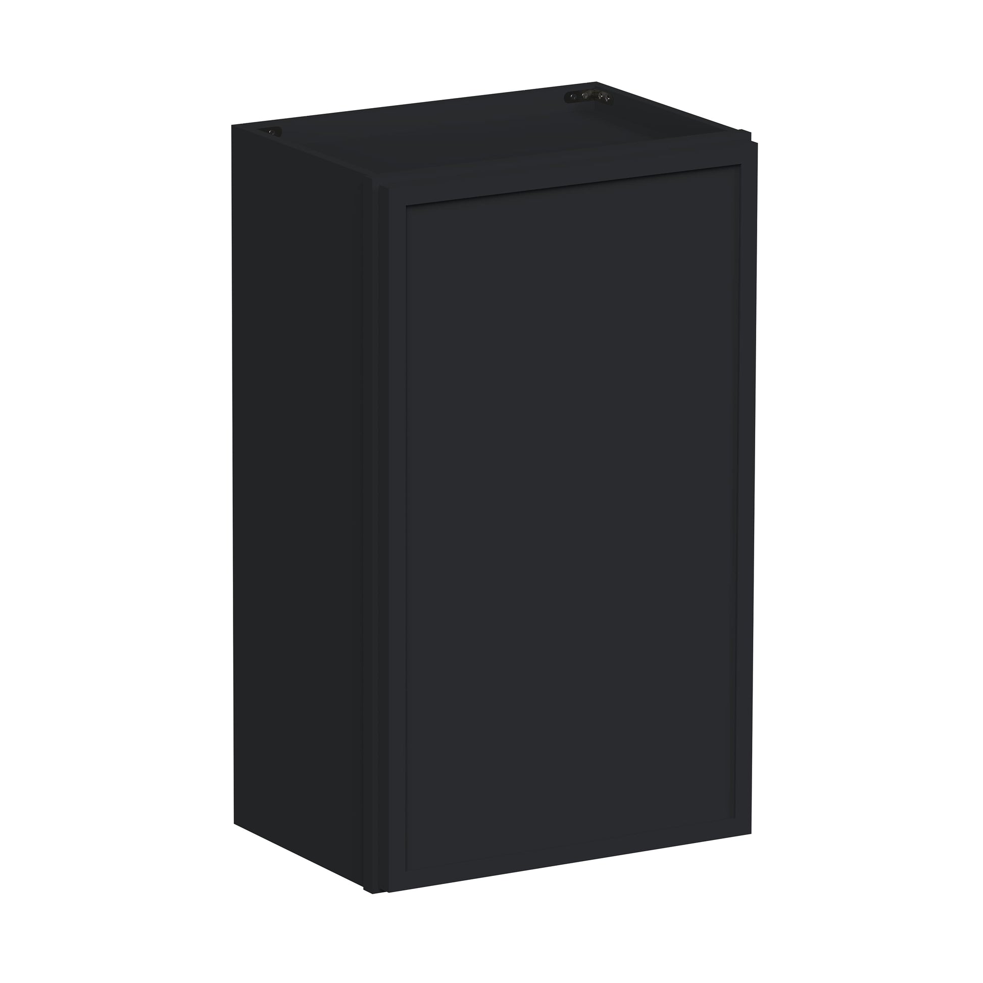 Slim Ebony Black Shaker RTA 9"-21"W x 30"/36"/42"H x 12"D 15-Size Single Door Standard Wall Cabinet