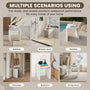 Solid Surface U-Shaped Shower Stool in Matte White / Matte Black