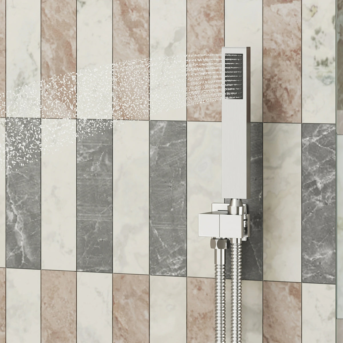 12" Wall-Mounted 4-Function Dual Shower System with Body Jets