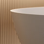 57"/61"/65"/69" Minimalist Solid Surface Freestanding Bathtub in Pine Crest and Shadow Whisper