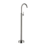 Freestanding Bathtub Faucet with Single-Handle Brass Floor Mount Filler & 360-Degree Rotation