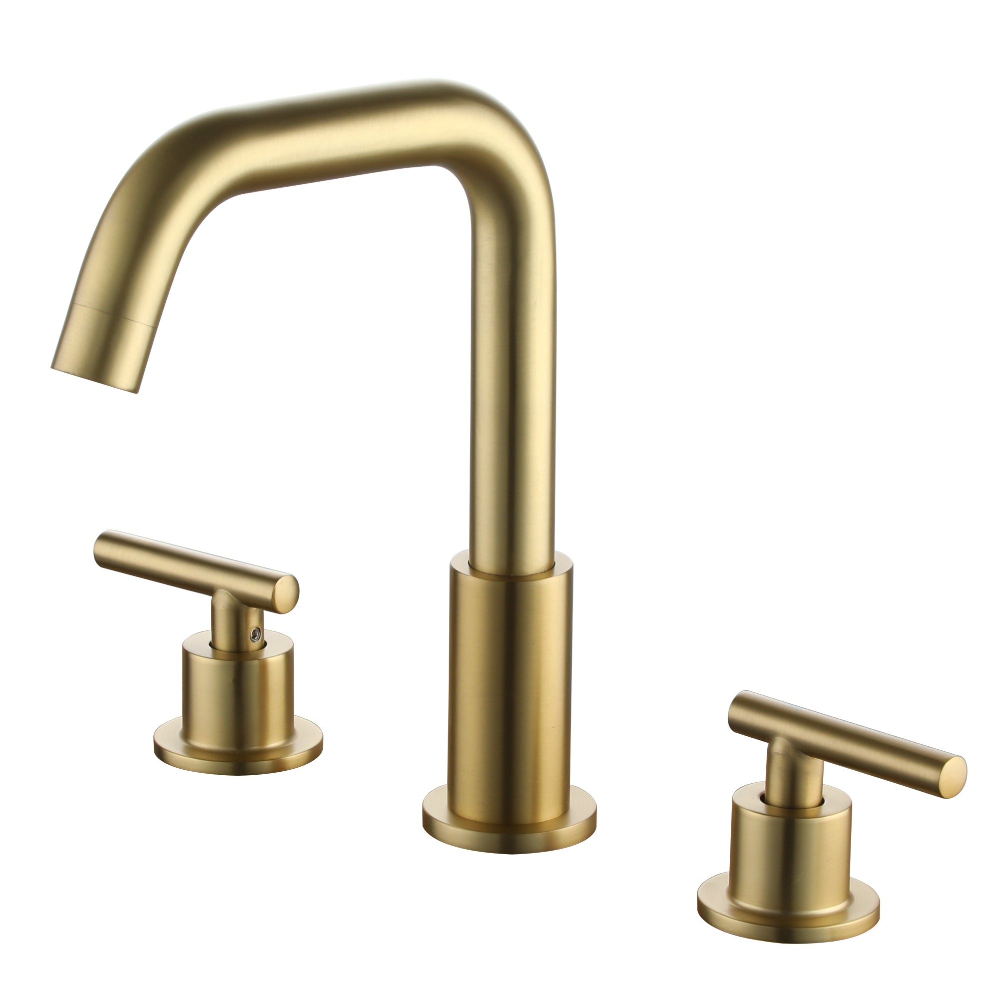 3-Hole 8 Inch Widespread 2-Handle Mid-Arc Bathroom Sink Faucet
