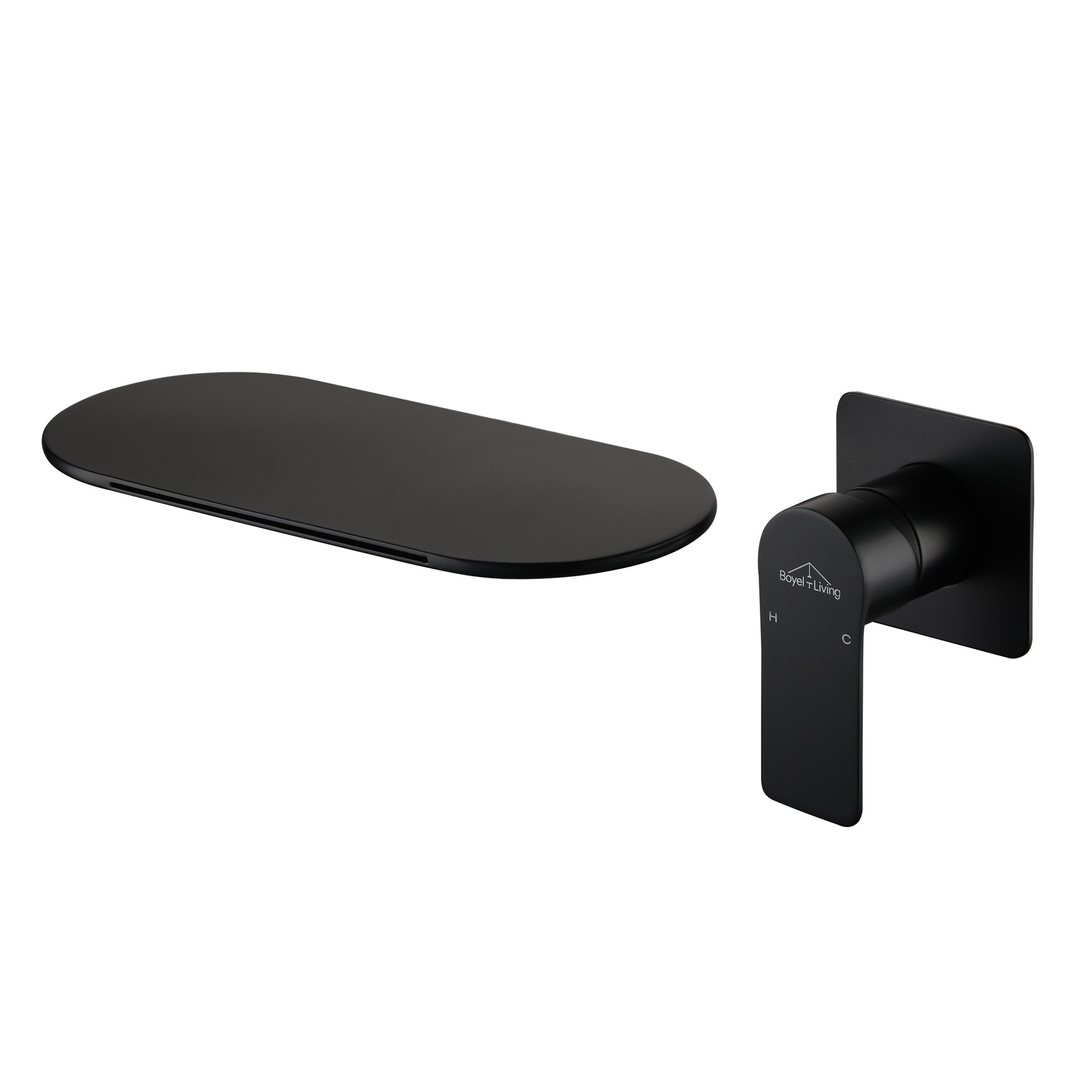 Wall Mounted Single Handle Bathroom Faucet with Oval Platform
