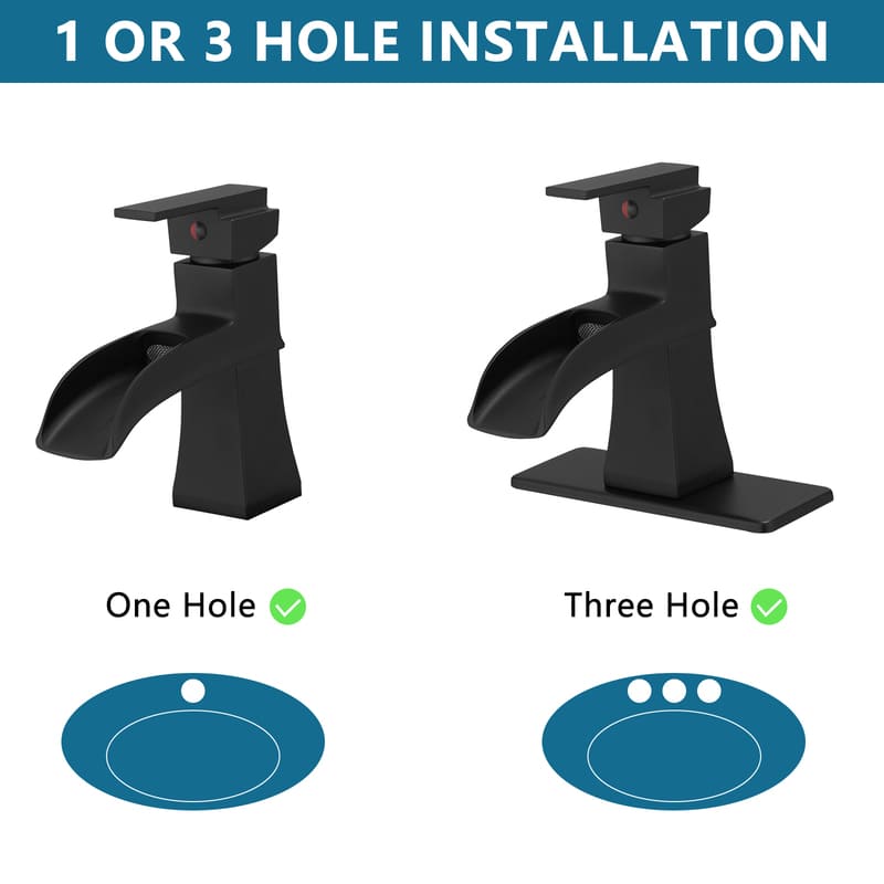 Waterfall Bathroom Basin Faucet with Trough Spout