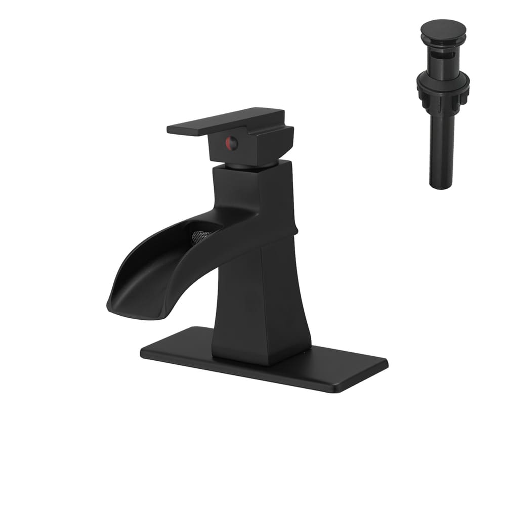 Waterfall Bathroom Basin Faucet with Trough Spout