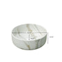 14 in. Round Ceramic Vessel Bathroom Sink in Glossy White / Stone Pattern Matte White