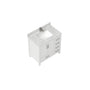 30"/36"/48"/72" Freestanding Bathroom Vanity with White Marble-Pattern Artificial Stone Top