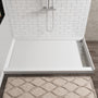 48"/60"x36"/32" Matte White Solid Composite Stone Shower Base with Anti-Slip Textured
