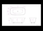 59 in./67 in. Glossy White Acrylic Freestanding Soaking Bathtub with Sculpted Curves, Overflow and Adjustable Feet