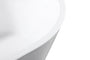 59 in. Acrylic Freestanding Soaking Bathtub with Toe-Tap Drain in Glossy White/Black