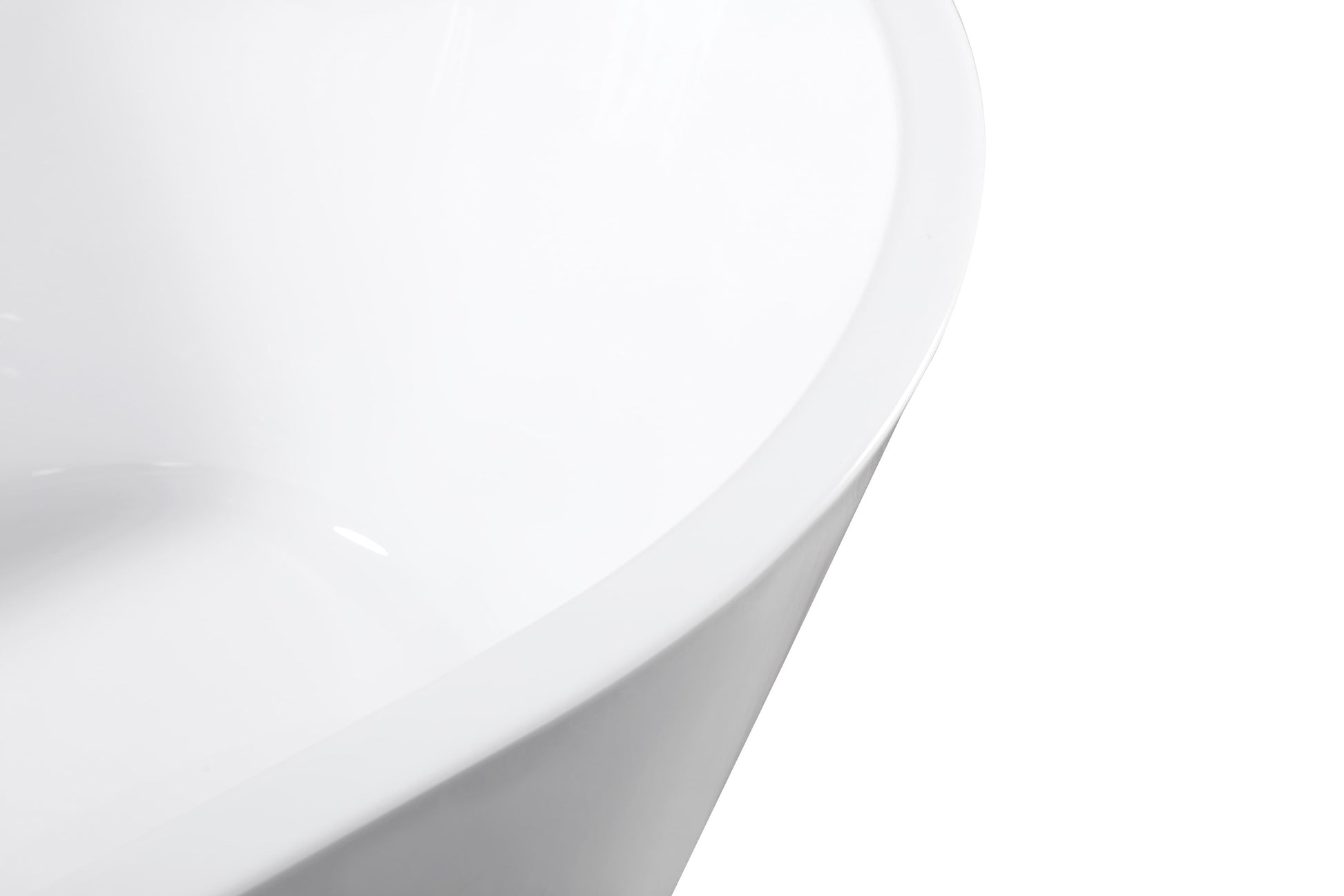 59 in. Acrylic Freestanding Soaking Bathtub with Toe-Tap Drain in Glossy White/Black