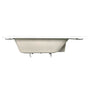 59 in. Glossy White Acrylic Alcove Soaking Bathtub with Integrated Skirt, Chrome Twist Drain and Overflow