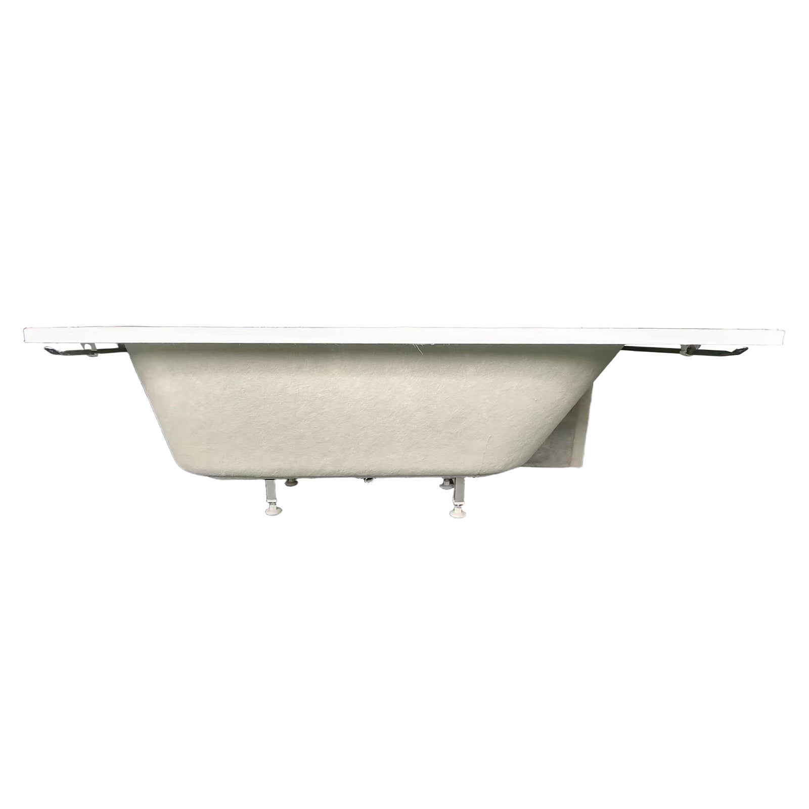 59 in. Glossy White Acrylic Alcove Soaking Bathtub with Integrated Skirt, Chrome Twist Drain and Overflow