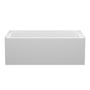 60 in. Glossy White Acrylic Alcove Soaking Bathtub with Integrated Skirt, Chrome Twist Drain and Overflow
