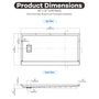60"x30"/32" Grey One-Piece SMC Shower Pan Base with Anti-Slip Texture