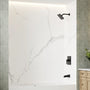 60"x36"x75"/96" Matte White with Marble Texture SMC Shower Wall Panel Kit