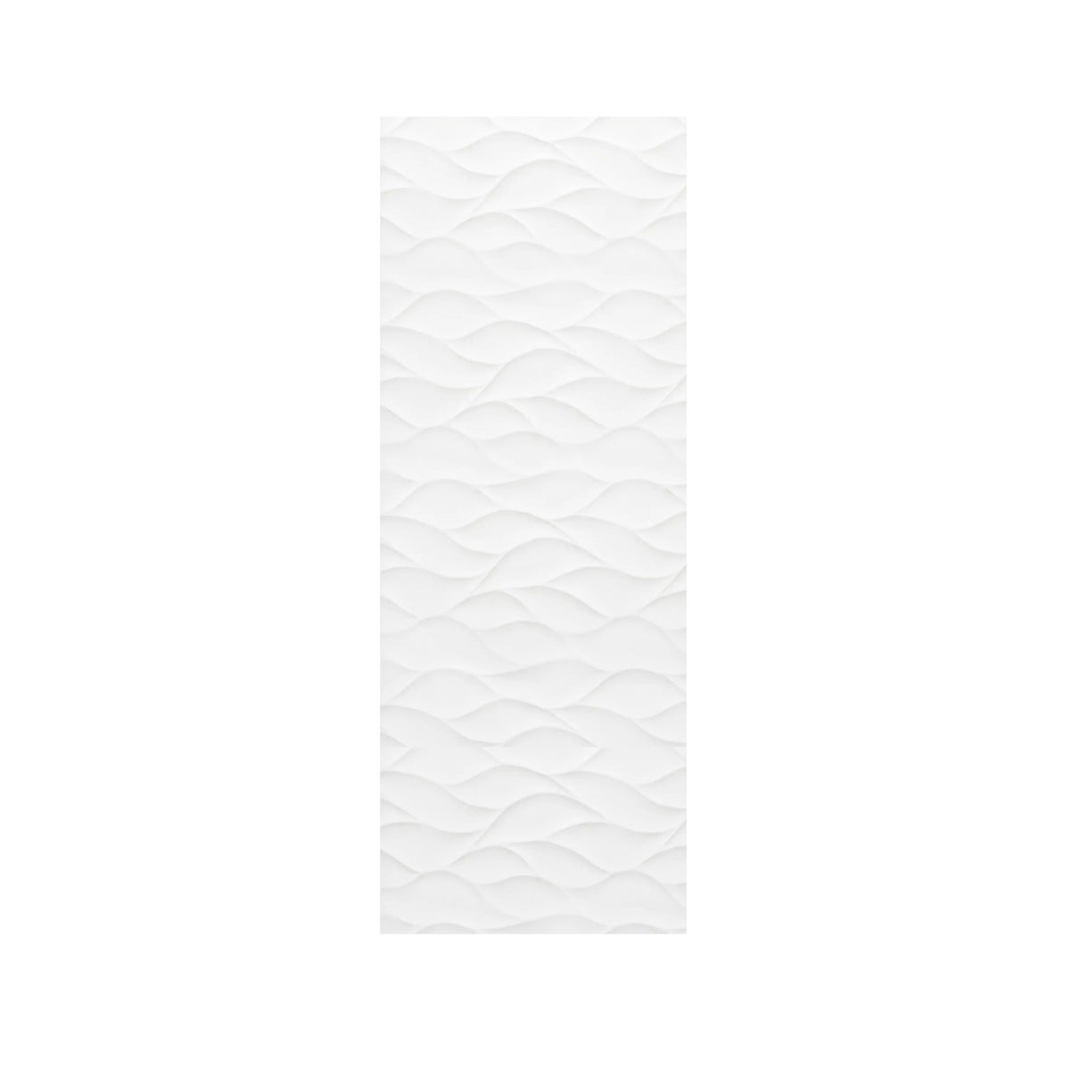 60"x36"x96" White SMC Shower Wall Panel Kit with Wave Texture, Waterproof Grout-Free Design