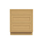 Inset Hazelnut Oak RTA 12-36"W x 34.5"H x 25"D 9-Size Base Cabinet with 3 Drawers