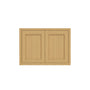 Inset Hazelnut Oak RTA 30-36"W x 12-24"H x 25"D 7-Size Double Doors Wall Cabinet