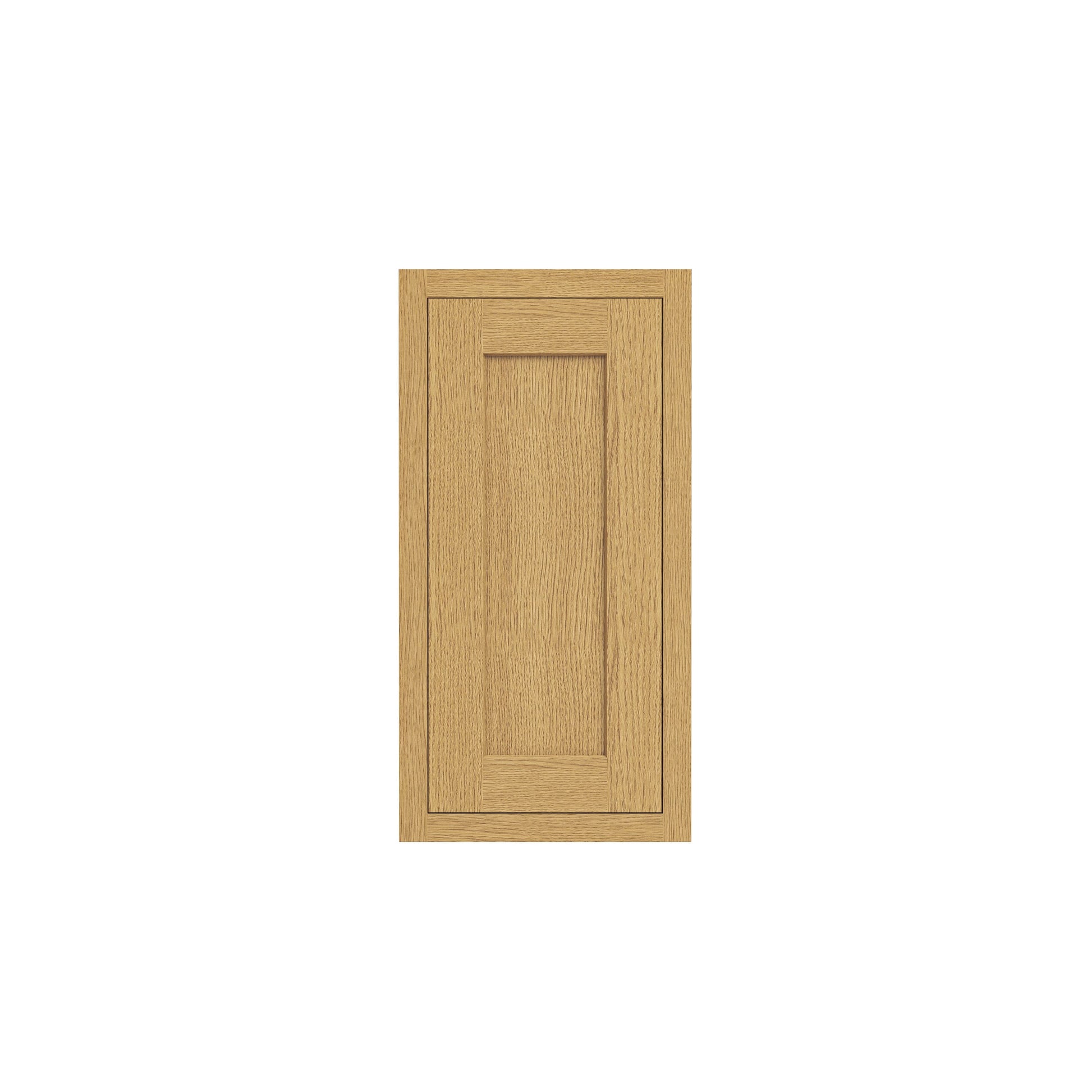 Inset Hazelnut Oak RTA 9-21"W x 30-42"H x 13.5"D 15-Size Single Door Wall Cabinet