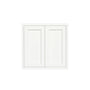 Inset Origami White RTA 24-36"W x 30-42"H x 13.5"D 15-Size Double Doors Wall Cabinet